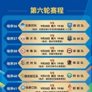 河北五超第六轮赛程